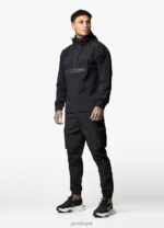 Gym King Rebellion Overhead Jacket Black Men Clothing J2PFB303 - Image 7