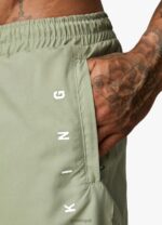 Gym King Rebellion Swim Short 5'' Soft Khaki Men Clothing J2PFB166 - Image 2