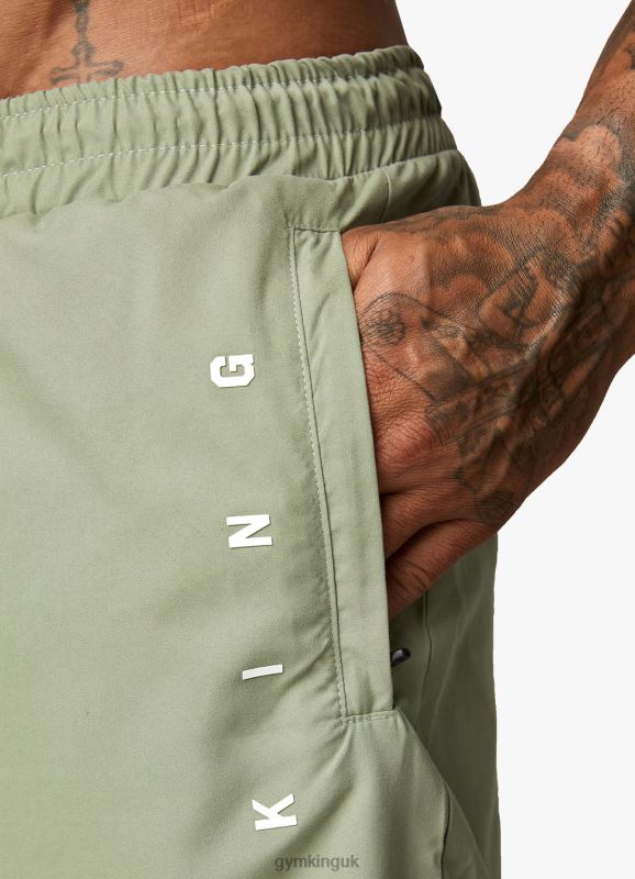Gym King Rebellion Swim Short 5'' Soft Khaki Men Clothing J2PFB166 - Image 2
