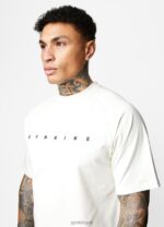 Gym King Rebellion Tee Antique White Men Clothing J2PFB43 - Image 3