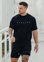 Gym King Rebellion Tee Black Men Clothing J2PFB44