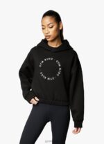 Gym King Recharge Drop Shoulder Hoodie Black Women Clothing J2PFB620 - Image 2