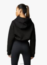 Gym King Recharge Drop Shoulder Hoodie Black Women Clothing J2PFB620 - Image 3