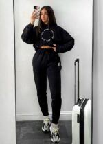 Gym King Recharge Drop Shoulder Hoodie Black Women Clothing J2PFB620 - Image 6