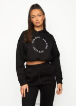 Gym King Recharge Drop Shoulder Hoodie Black Women Clothing J2PFB620 - Image 7