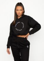 Gym King Recharge Drop Shoulder Hoodie Black Women Clothing J2PFB620 - Image 8