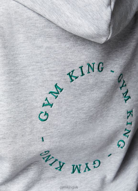 Gym King Recharge Oversized Hood Light Grey Marl Women Clothing J2PFB621 - Image 13