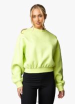 Gym King Recovery Fleece Crew Lime Women Clothing J2PFB629