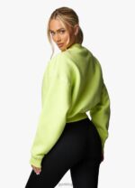 Gym King Recovery Fleece Crew Lime Women Clothing J2PFB629 - Image 3