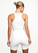 Gym King Release Rib Racer Tank Off-White Women Clothing J2PFB463 - Image 2