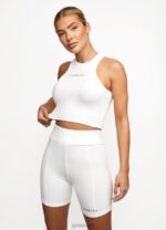 Gym King Release Rib Racer Tank Off-White Women Clothing J2PFB463 - Image 5