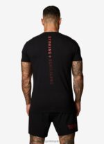 Gym King Resilience Tee Black/Red Men Clothing J2PFB41 - Image 2