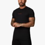 Gym King Resilience Tee Black/Red Men Clothing J2PFB41