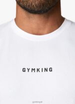Gym King Resilience Tee White/Black Men Clothing J2PFB40 - Image 3