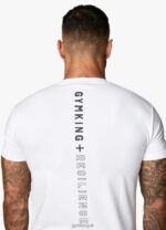 Gym King Resilience Tee White/Black Men Clothing J2PFB40 - Image 4