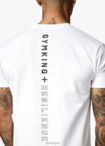 Gym King Resilience Tee White/Black Men Clothing J2PFB40 - Image 6