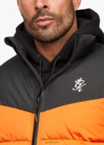 Gym King Resolute Puffer Black/Orange Men Clothing J2PFB309 - Image 4