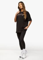 Gym King Script Bf Tee Black/Rose Gold Women Clothing J2PFB469 - Image 5