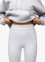Gym King Script Legging Grey Marl Women Clothing J2PFB334 - Image 4