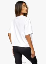 Gym King Script Tee White Women Clothing J2PFB435 - Image 2