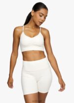Gym King Scrunch Sports Bra Cream Women Clothing J2PFB549
