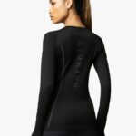 Gym King Seamless Ls Tee Black Women Clothing J2PFB444