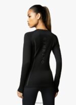 Gym King Seamless Ls Tee Black Women Clothing J2PFB444