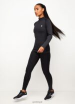 Gym King Seamless Results 1/4 Zip Funnel Black Women Clothing J2PFB490 - Image 4