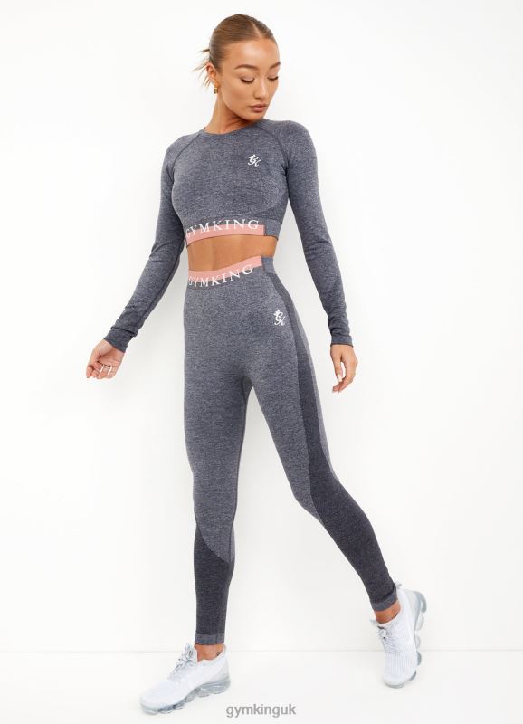 Gym King Seamless Results Legging Mid Grey/Brick Women Clothing J2PFB338 - Image 7