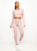 Gym King Seamless Results Leggings Pink Meringue Women Clothing J2PFB339 - Image 3