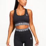 Gym King Seamless Results Sports Bra Black Women Clothing J2PFB585
