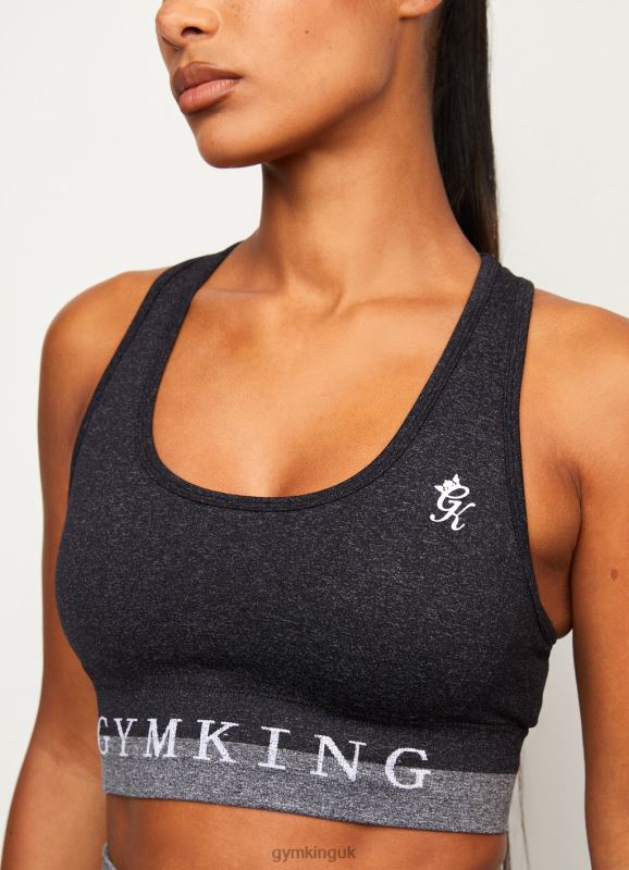 Gym King Seamless Results Sports Bra Black Women Clothing J2PFB585 - Image 3