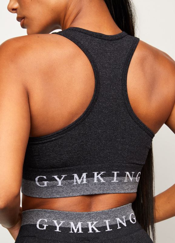 Gym King Seamless Results Sports Bra Black Women Clothing J2PFB585 - Image 4