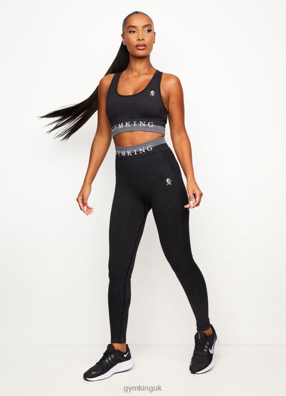Gym King Seamless Results Sports Bra Black Women Clothing J2PFB585 - Image 5
