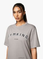 Gym King Shadow BF Tee Taupe Women Clothing J2PFB375 - Image 5