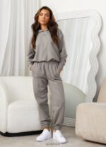 Gym King Shadow Loopback Hood Taupe Women Clothing J2PFB614 - Image 2