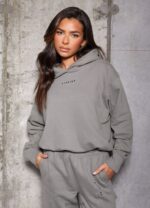 Gym King Shadow Loopback Hood Taupe Women Clothing J2PFB614 - Image 5