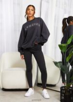 Gym King Shadow Raised Seam Legging Dark Pewter Women Clothing J2PFB321 - Image 2