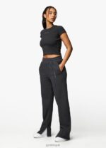 Gym King Shadow Rib Tee Dark Pewter Women Clothing J2PFB415 - Image 9