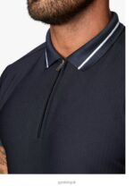 Gym King Signature Embroidered Polo Navy Men Clothing J2PFB79 - Image 4