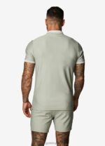 Gym King Signature Embroidered Polo Soft Khaki Men Clothing J2PFB155 - Image 2