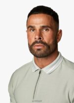 Gym King Signature Embroidered Polo Soft Khaki Men Clothing J2PFB155 - Image 4