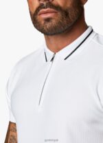 Gym King Signature Embroidered Polo White Men Clothing J2PFB80 - Image 4