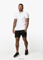 Gym King Signature Embroidered Polo White Men Clothing J2PFB80 - Image 6