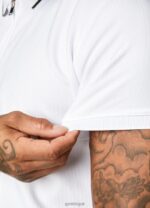 Gym King Signature Embroidered Polo White Men Clothing J2PFB80 - Image 9