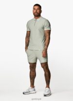 Gym King Signature Embroidered Short Soft Khaki Men Clothing J2PFB116 - Image 4