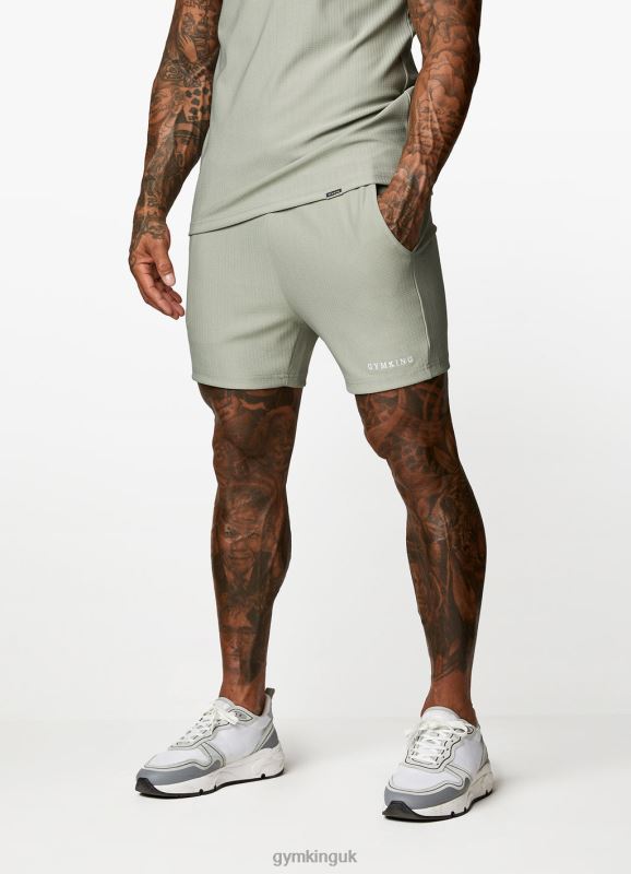 Gym King Signature Embroidered Short Soft Khaki Men Clothing J2PFB116 - Image 1