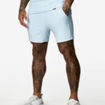 Gym King Signature Embroidered Short Tranquil Blue Men Clothing J2PFB117