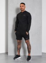 Gym King Signature Knit Bomber Black Men Clothing J2PFB157 - Image 2