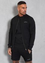 Gym King Signature Knit Bomber Black Men Clothing J2PFB157